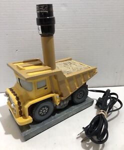 Yellow Dump Truck Lamp Child’s Bedroom Lamp Made Of Plaster *No Shade*