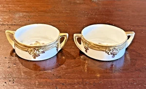 Art Nouveau NIPPON Gold Hand Painted 2 Handle Open Salt circa 1910 - 1911 - Picture 1 of 13