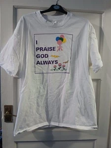 Vintage 1994 Hanes I Praise God Always Jesus T-Shirt XL - Picture 1 of 10