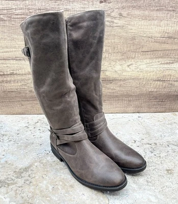 Botas Baretraps Mujer Hasta la Rodilla 8.5M Alysha Champiñón Cuero Cremallera Correa Detalle Foto 1 de 4