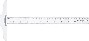12 Inch/ 30 Cm Junior T-Square Plastic Transparent T-Ruler for Drafting and Gene - Picture 1 of 12