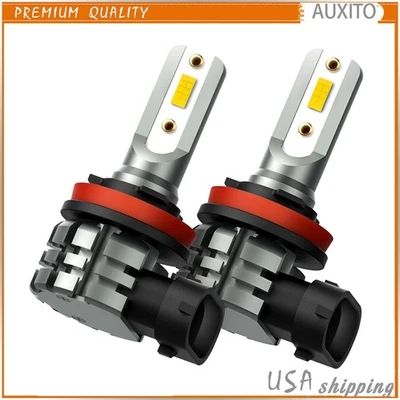 H11 H8 Luces antiniebla LED brillantes Bombilla 3000K amarillo ámbar luz antiniebla súper brillante Foto 1 de 4