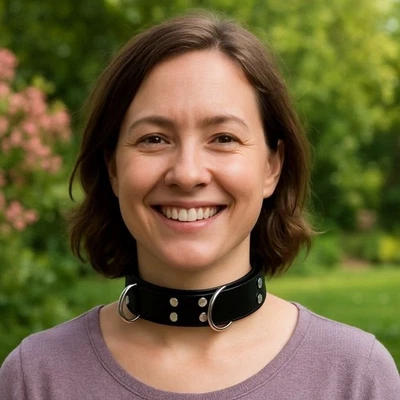 Exklusives schwarzes Designer Lederhalsband 3,0 cm breit mit Nieten + Ringen neu - Bild 1 von 4