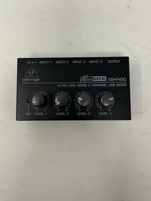 BEHRINGER MICROMIX MX400 ULTRA LOW-NOISE 4-CHANNEL LINE MIXER, BLACK - Image 1 of 4