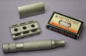 Rockwell Razors 6S Matte Stainless Steel Razor W/1 Base Plate & Box of Blades - Picture 1 of 16