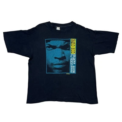 Vintage Ice Cube Amerikkka’s Most Wanted Rap Album Tee Fits Size L/XL 24"x28.5" - Image 1 of 4