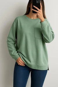 Capsule Green Oversize Jumper Sweater Size XL 16 - Picture 1 of 6