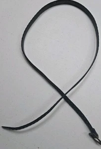 Vintage Etienne Aigner Navy Blue Skinny Leather Belt Skinny Small 32 80s Y2K - Picture 1 of 5