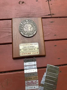 Vintage Aggie Century Club Texas A&M University Aggies Plaque Wall Hang Donor - Bild 1 von 7