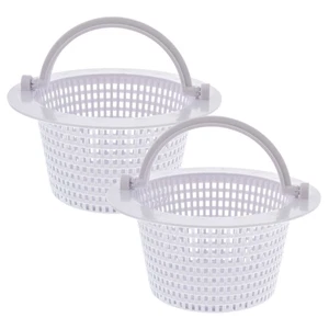 2 Above Ground Replacement Pool Skimmer Baskets with Handles, Skim Remove Debris - Picture 1 of 5