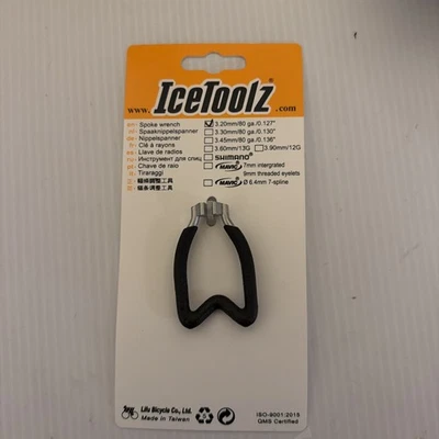 "Llave de radios IceToolz 3,20 mm/80 ga/0,127"" negra nueva en embalaje original" Foto 1 de 3