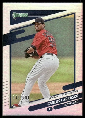 2021 Donruss Season Stat Line #91 Carlos Carrasco /291 - BB - Image 1 of 2