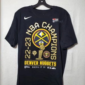 Denver Nuggets Shirt Men's Black NBA Champions Official Locker Room NWT - Picture 1 of 9
