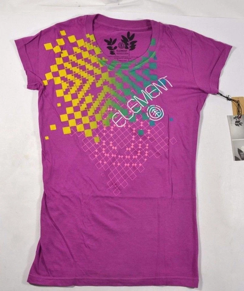 Element LUNAR Magenta Purple Screenprint Skate Surf Shortsleeve Junior's T-Shirt - Image 1 of 1