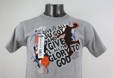 NEW Kerusso Give It All You Got And Give All The Glory To God Youth's T-Shirt M - Image 1 of 4