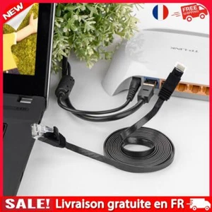 Câbles Plat Ca Snagless Réseau Ethernet Patch Câble Noir 3.3FT - Afbeelding 1 van 5