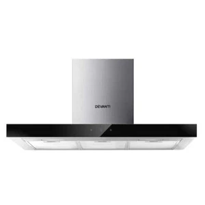 Devanti 900mm Range Hood 90cm Rangehood Glass Stainless Steel - Picture 1 of 8