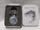Al Agnew Bass Pocket Watch Majestic Waters In Box New Battery Works Great !!