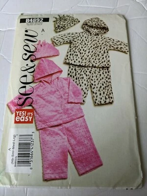 2006 SEE & SEW Pattern B4892 Infants' Jacket Pants Hat Size A NB S M L UNCUT - Image 1 of 2