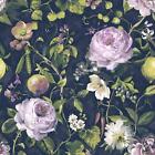 Holden Mirabelle Floral Garden Cottage Navy Green Paste The Wall Wallpaper