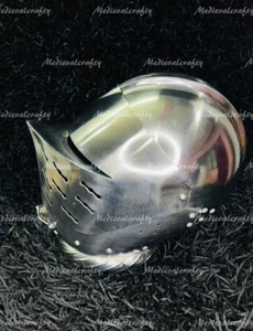Mittelalter Helm Tudor 16. Jahrhundert geschlossener Helm Armet geschlossener Helm 16 Gauge - Bild 1 von 6