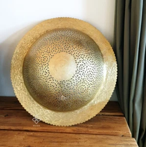 Handmade Moroccan Wall Sconce - Round Sun Decoration - Picture 1 of 10