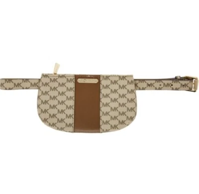 Michael Kors Bum Bag, Belt Waist Size - L/XL, Brown Signature Logo, New With Tag - Image 1 of 2