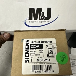 Siemens MBK225A Circuit Breaker (New) 120/240 Volt, 225 Amp, 2 Pole, Model MBK - Picture 1 of 7