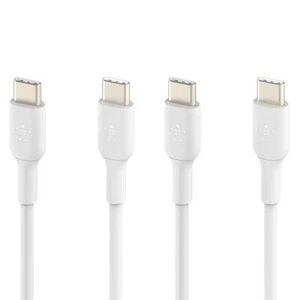 2PK Belkin USB-C to USB-C 1M Cable Data Sync Cord for Samsung S8/S9 LG HTC WHT - Picture 1 of 5