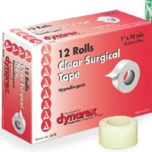 Med Pride Transparent Medical Tape Clear Adhesive Bandage 1x10" 12 ct Pack of 6 - Picture 1 of 2