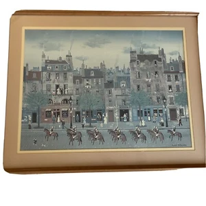 Michel Delacroix "La Garde Republicaine" Custom Framed  Paris France Lithograph - Picture 1 of 12