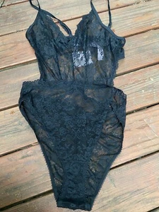 Savage X Fenty Women's Floral Lace Teddy Lingerie LL7 Black Size 1X NWT - Picture 1 of 4