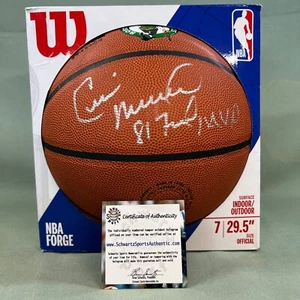 Cedric Maxwell Signed Celtics Logo Wilson Basketball 81 Finals MVP Inscription - Picture 1 of 14