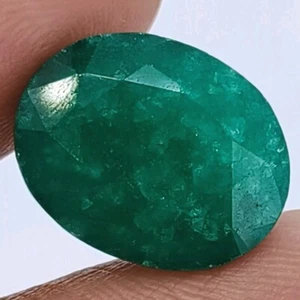 6.50 cts Natural Green Emerald Oval Cut Loose Gemstone AG271 - Picture 1 of 9