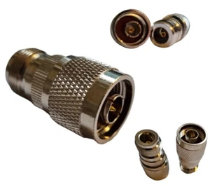 HF-Adapter N-Buchse auf N-Stecker männlich auf weiblich female to Male Stecker - Bild 1 von 4