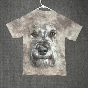 The Mountain Tshirt Kids Large Gray Dog Graphic Print Tie Dye Outdoor Y2K - Picture 1 of 6