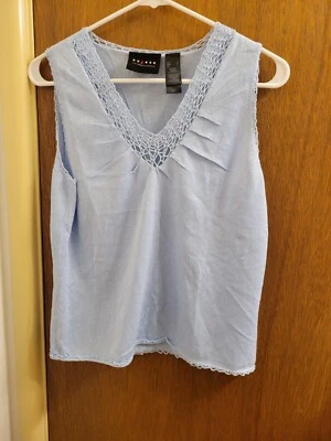 Axcess Womens Large L  Blue Sleeveless Top Read DESCRIPTION New Nwt - Image 1 of 4