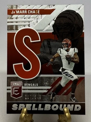 2021 Donruss Elite Ja’Marr Chase Spellbound “S” #/349- Cincinnati Bengals - Image 1 of 4