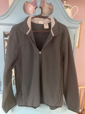 Athletic Works L 男式全拉链灰色抓绒夹克户外运动服外套 — 第 1/4 张图片