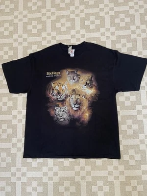 Vintage Six Flags Big Cat T Shirt Size XL Marine World USA Made NWT - Image 1 of 4