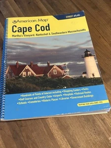 CAPE COD Martha’s Vineyard Nantucket Southeastern MA STREET ATLAS Amerikanische Karte - Bild 1 von 12