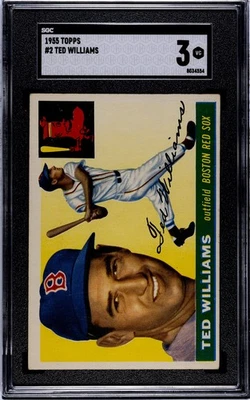 1955 Topps No2 Тед Уильямс SGC 3 - Изображение 1 из 2