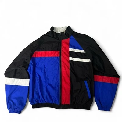 Very Rare Athletic Works Vintage 80’s Windbreaker Multicolor Retro Size XL - Image 1 of 4