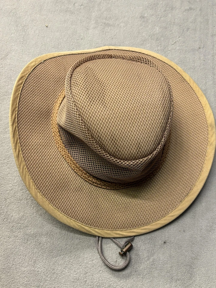 Stetson Hat Cowboy Mesh XXL Large Tan Nylon Outdoor Sun Hiking Fishing Mens - Image 1 of 4