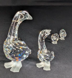 Vintage Swarovski Kristall Gans Familie Set - Mutter, Gänsel & 2 Küken - Bild 1 von 10