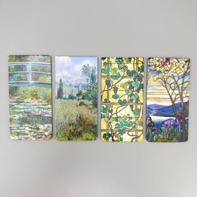 Set of 4 The Metropolitan Museum of Art Nature Magnetic Bookmarks Monet Tiffany - Image 1 of 4