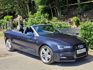 2015 AUDI S5 3.0 TFSI AUTO 328 BHP QUATTRO 2 DOOR CABRIOLET BLUE - Picture 1 of 19