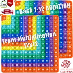 Multiplication 12X12, Addition 1-12, Math Fidget Popper, Learn Multiplication Ad - Picture 1 of 24