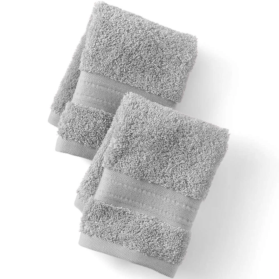 Juego de 2 paños de algodón Lands End Premium Supima gris esquisto 400367 Foto 1 de 1