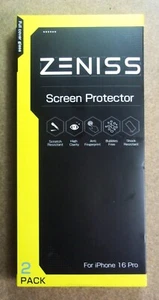 Zeniss NeverBreak 9H+ Hardness for iPhone 16 Pro Screen Protector 2-Pack - New! - Zdjęcie 1 z 2